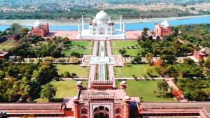 Taj Mahal Drone view 